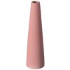 Uniquewise 8 Inch Contemporary Ceramic Cone Shape Table Vase Modern Pastel Colored Flower Holder, Pink QI004359.RD